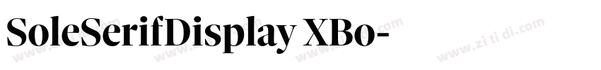 SoleSerifDisplay XBo字体转换 SoleSerifDisplay XBo字体转换